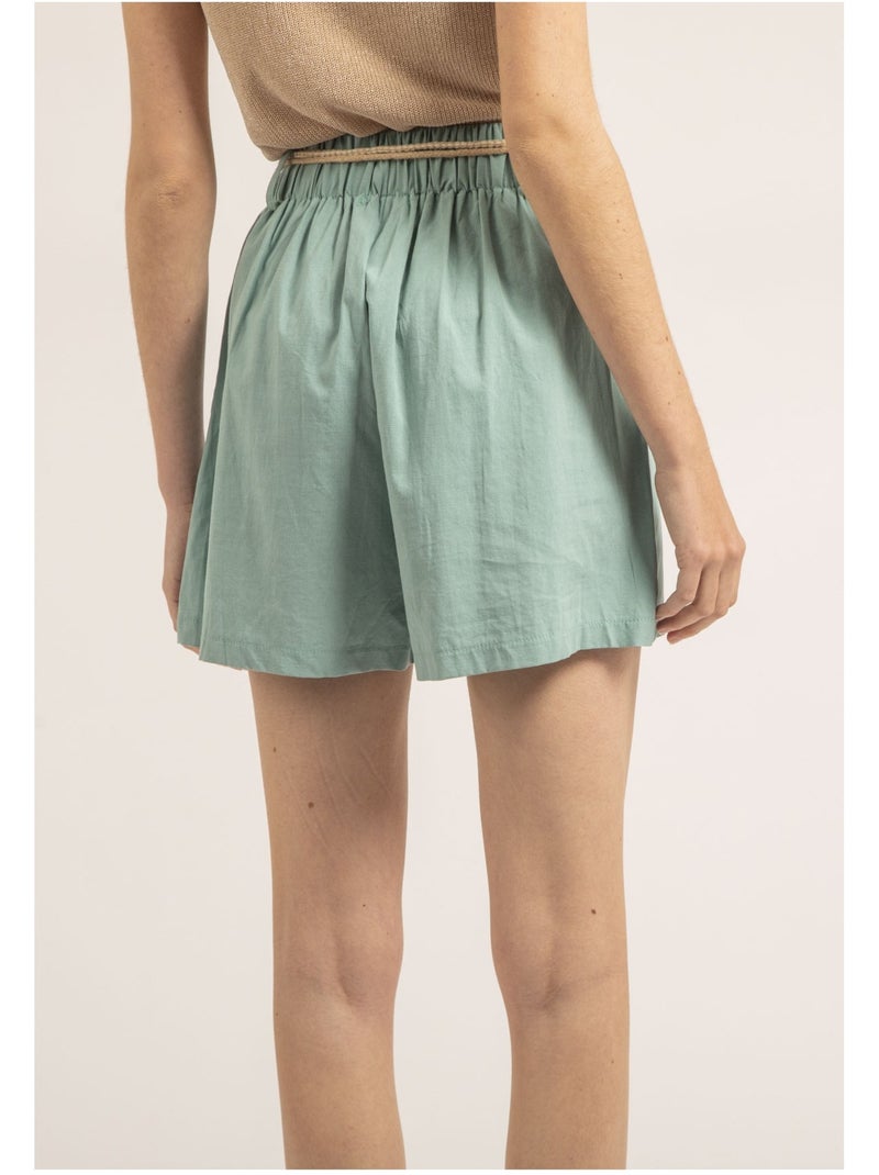 Short effet lin XEDONA Vert d'eau - Kiabi