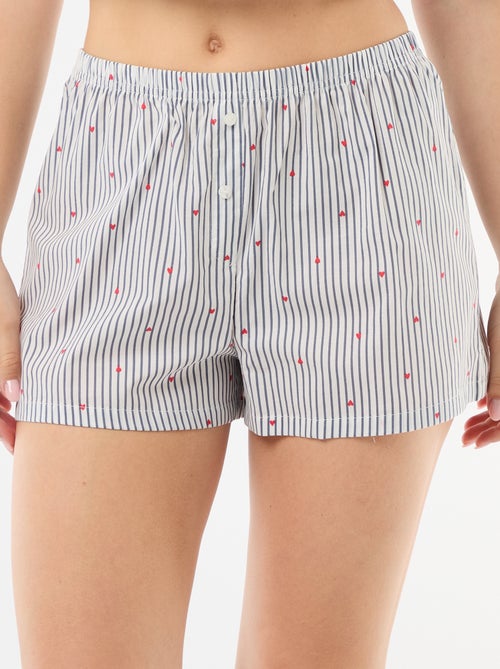 Short élastiqué all-over rayé - Kiabi