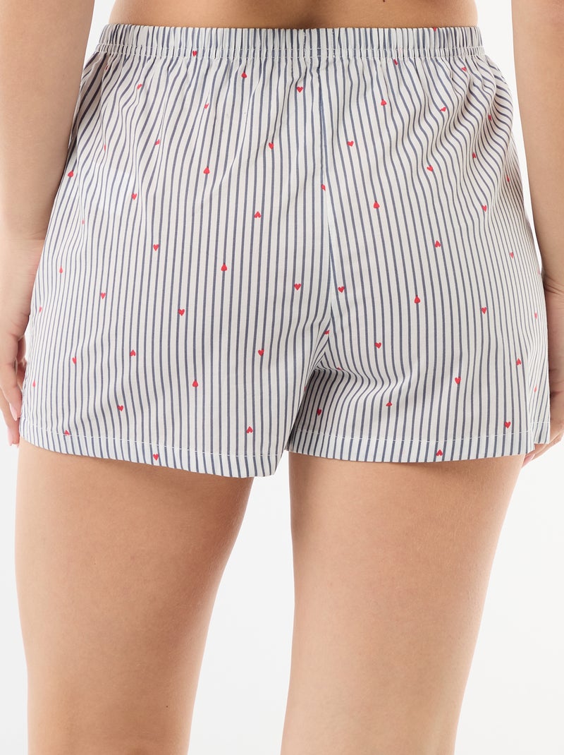 Short élastiqué all-over rayé Bleu - Kiabi