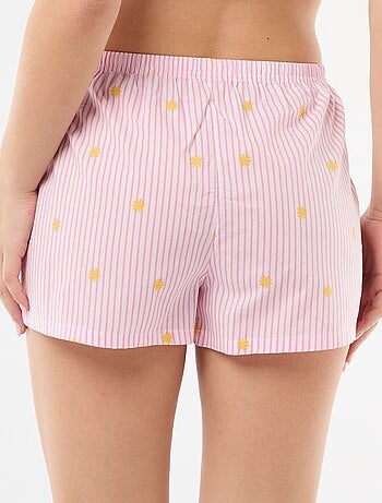 Short élastiqué all-over rayé