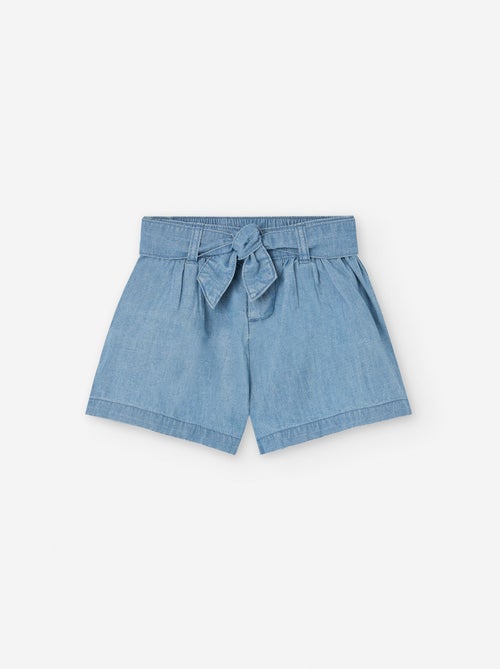 Short en Chambray avec Noeud - Kiabi