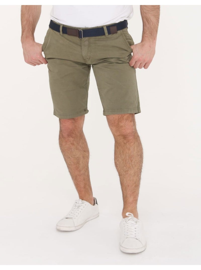 Short en chino Kebello Vert - Kiabi