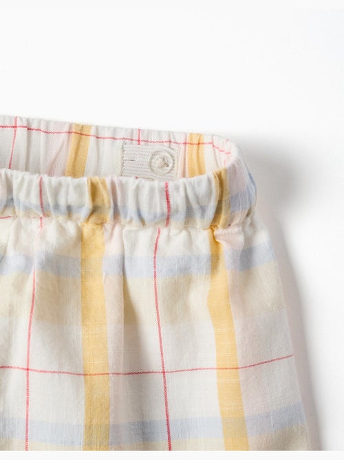 Short en coton à carreaux avec cordon de serrage B&S - Kiabi