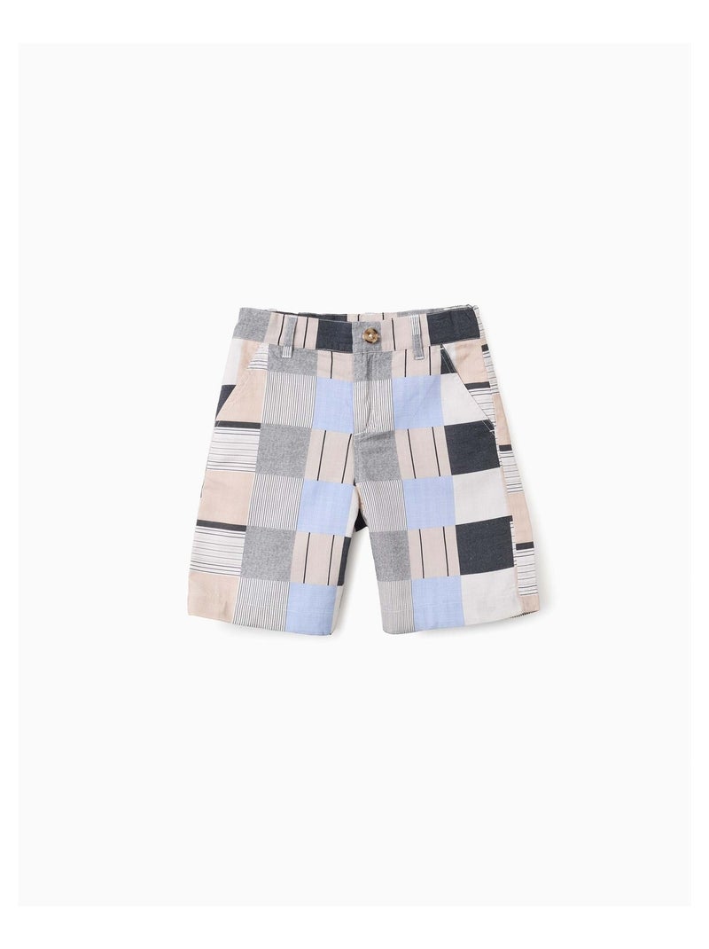 Short en Coton à Motif Brothers & Sisters Beige clair - Kiabi