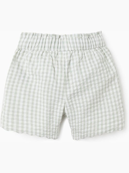 Short en coton à motif Vichy B&S - Kiabi