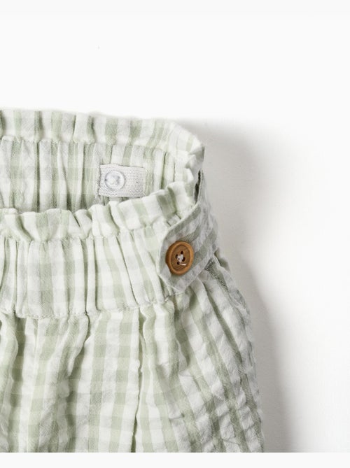 Short en coton à motif Vichy B&S - Kiabi