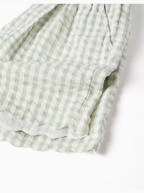 Short en coton à motif Vichy B&S - Kiabi