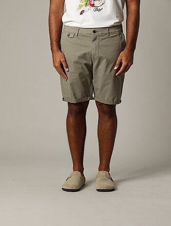 Short en coton à motifs géométriques avec fermeture à glissière 'Deeluxe'