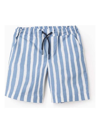 Short en Coton à Rayures