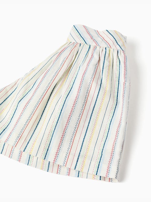 Short en coton à rayures ethniques B&S - Kiabi