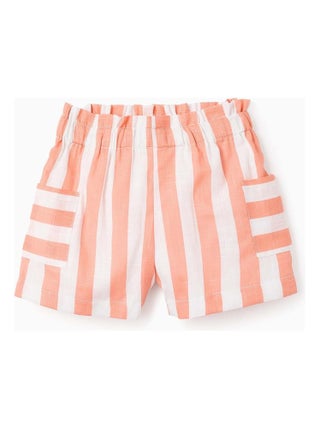 Short en Coton à Rayures