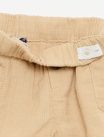 Short en coton avec 2 poches plaquées
