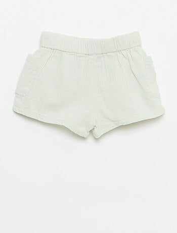 Short en coton avec 2 poches plaquées