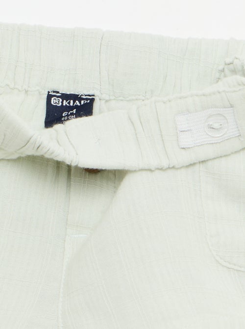 Short en coton avec 2 poches plaquées - Kiabi