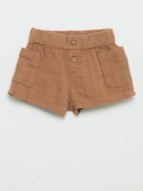 Short en coton avec 2 poches plaquées - Kiabi Short en coton avec 2 poches plaquées - Kiabi