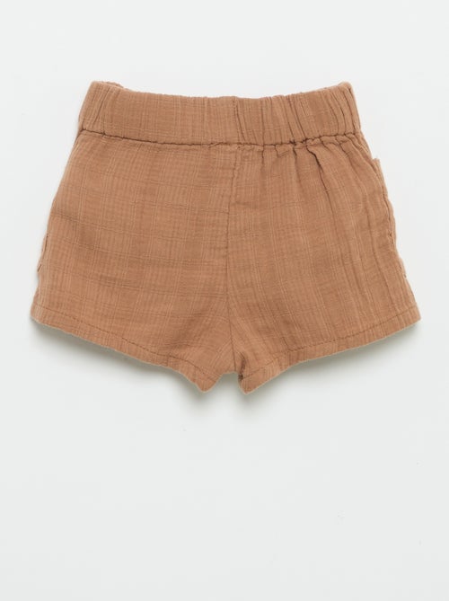 Short en coton avec 2 poches plaquées - Kiabi Short en coton avec 2 poches plaquées - Kiabi