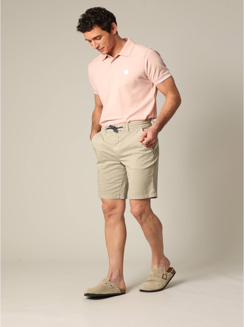 Short en coton avec braguette à fermeture à glissière 'Deeluxe' Beige gris - Kiabi