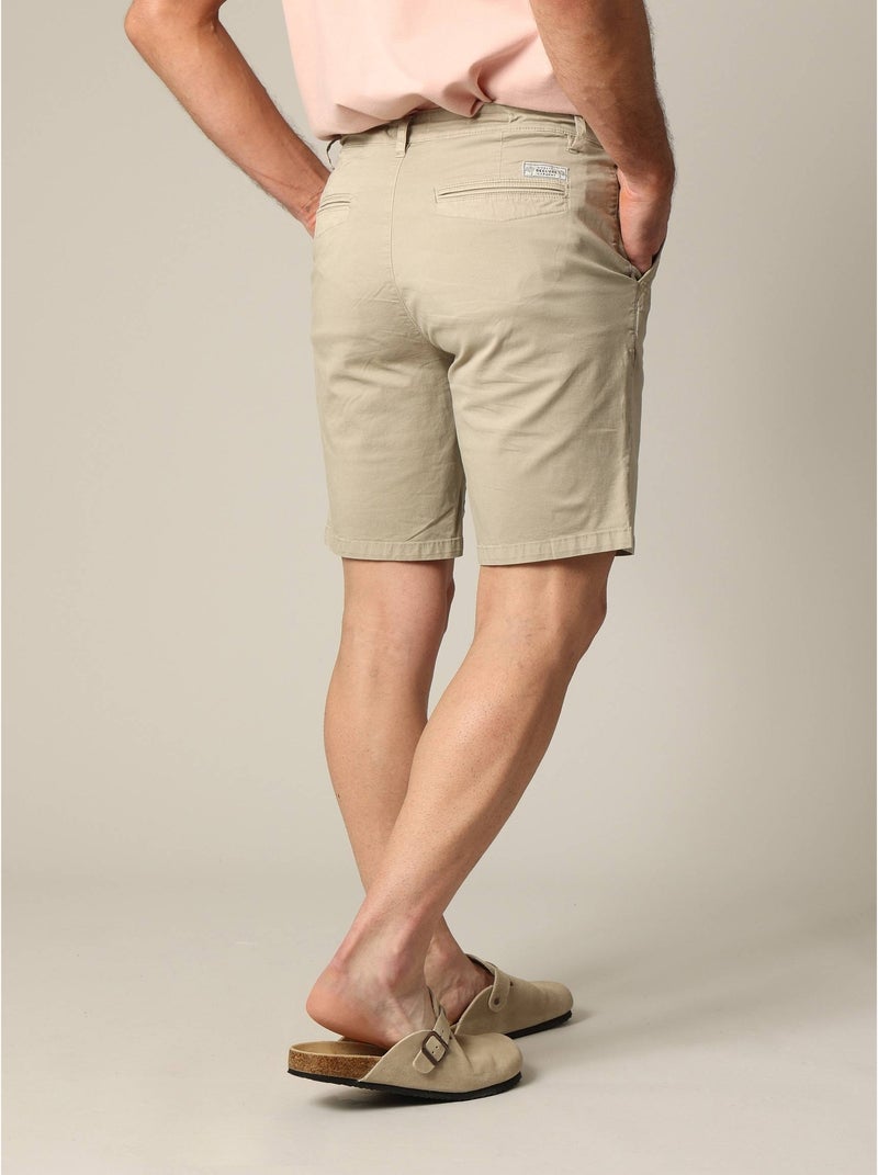 Short en coton avec braguette à fermeture à glissière 'Deeluxe' Beige gris - Kiabi
