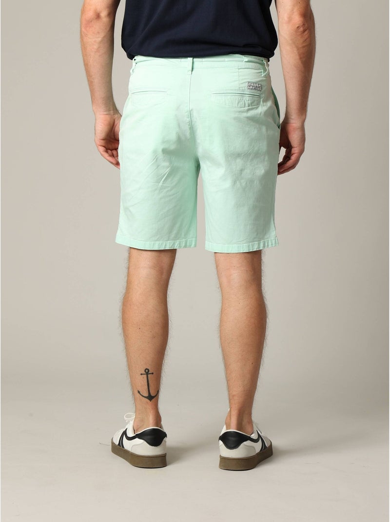 Short en coton avec braguette à fermeture à glissière 'Deeluxe' Bleu clair - Kiabi