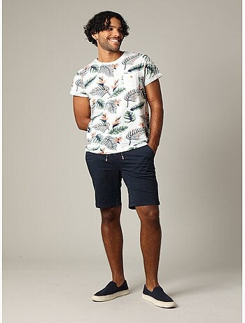 Short en coton avec braguette à fermeture à glissière 'Deeluxe'