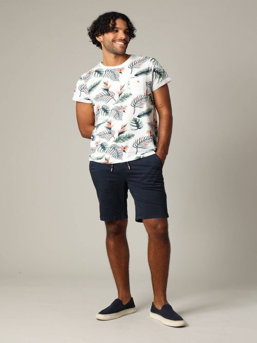 Short en coton avec braguette à fermeture à glissière 'Deeluxe' - Kiabi