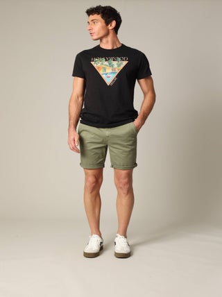 Short en coton avec braguette à fermeture à glissière 'Deeluxe'