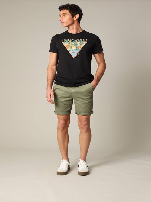 Short en coton avec braguette à fermeture à glissière 'Deeluxe' - Kiabi