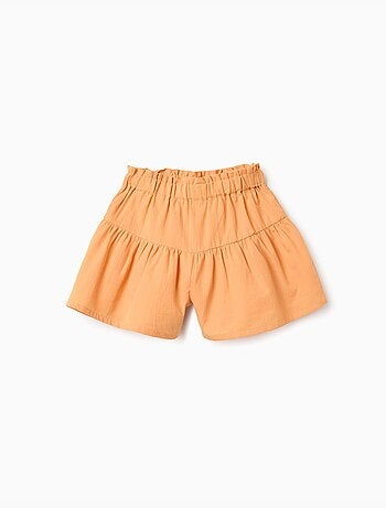 Short en coton avec doublure et taille paperbag