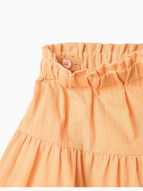 Short en coton avec doublure et taille paperbag - Kiabi