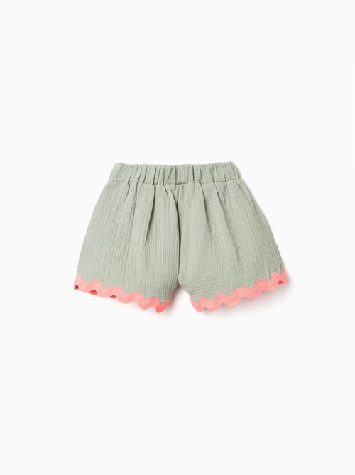 Short en coton avec finition ric rac - Kiabi Short en coton avec finition ric rac - Kiabi