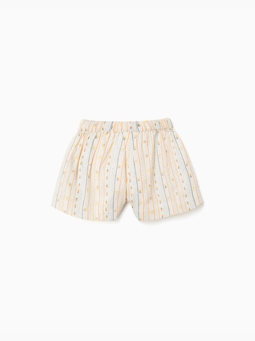 Short en coton avec fleurs et taille élastiquée - Kiabi Short en coton avec fleurs et taille élastiquée - Kiabi
