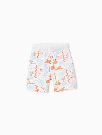 Short en coton avec imprimé