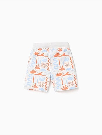 Short en coton avec imprimé