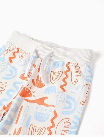 Short en coton avec imprimé