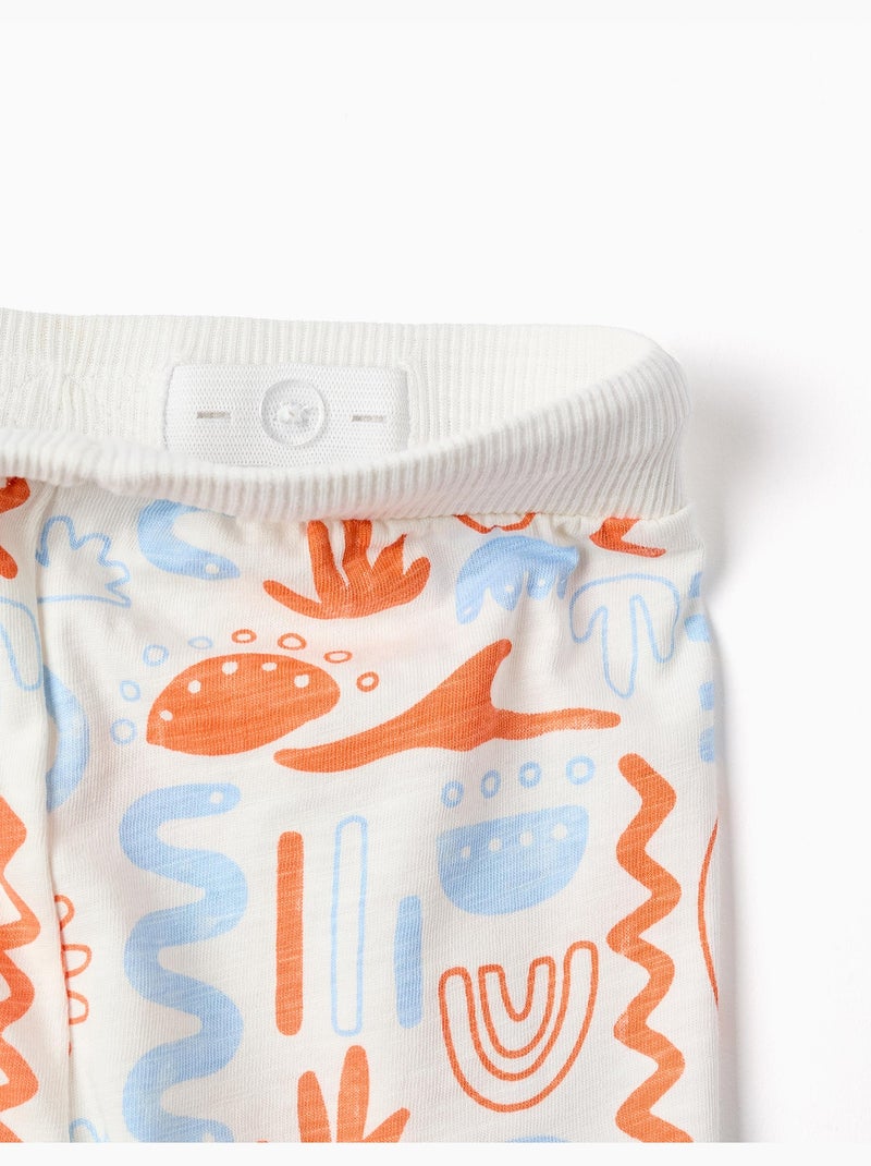 Short en coton avec imprimé Blanc - Kiabi