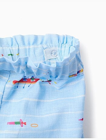 Short en coton avec imprimé Carolina Celas x Zippy