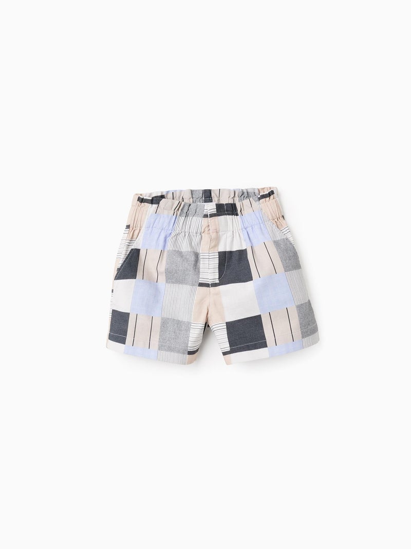 Short en Coton avec Motif Brothers & Sisters Beige clair - Kiabi