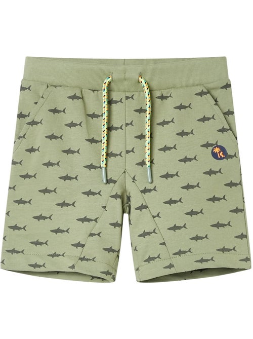 Short en coton chiné avec imprimé requin et cordon - vidaxl - Kiabi Short en coton chiné avec imprimé requin et cordon - vidaxl - Kiabi