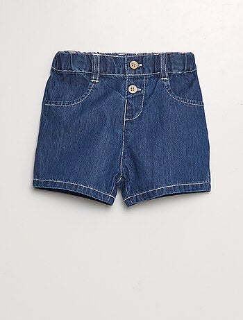 Short en coton effet jean