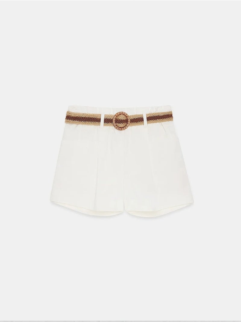 Short en coton et élasthanne dilvin Blanc - Kiabi