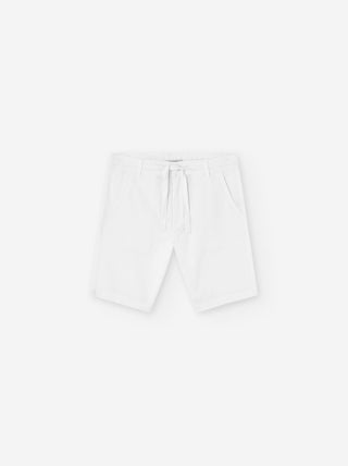Short en Coton et Lin avec Cordon