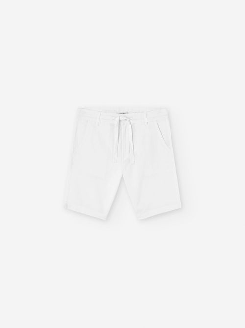Short en Coton et Lin avec Cordon - Kiabi