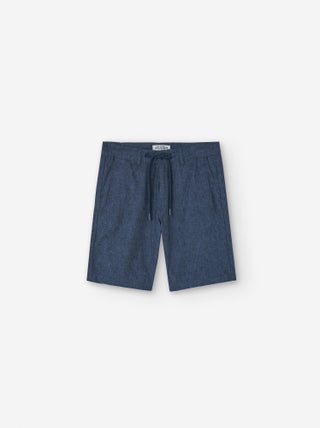 Short en Coton et Lin avec Cordon