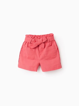 Short en Coton et Lin avec Crochet