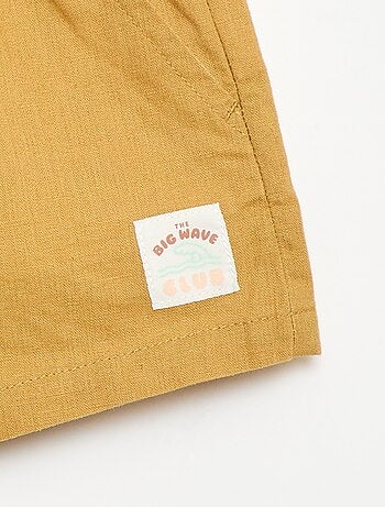 Short en coton et lin