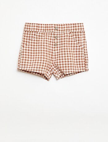 Short en coton et lin