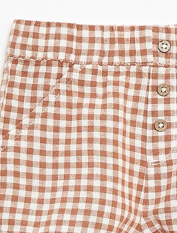 Short en coton et lin