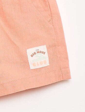 Short en coton et lin