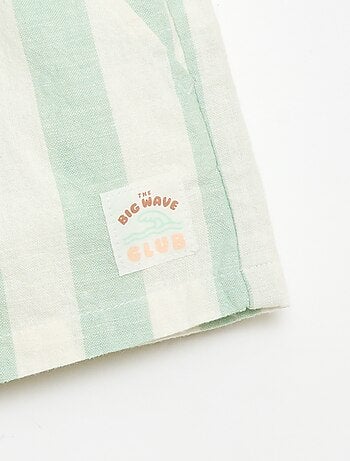 Short en coton et lin