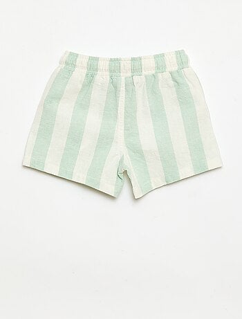 Short en coton et lin